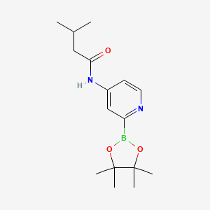 molecular formula C16H25BN2O3 B15502324 3-methyl-N-[2-(4,4,5,5-tetramethyl-1,3,2-dioxaborolan-2-yl)pyridin-4-yl]butanamide 