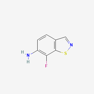 molecular formula C7H5FN2S B15502427 7-Fluorobenzo[d]isothiazol-6-amine 