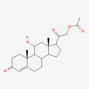 [2-[(10R,13S)-11-hydroxy-10,13-dimethyl-3-oxo-1,2,6,7,8,9,11,12,14,15,16,17-dodecahydrocyclopenta[a]phenanthren-17-yl]-2-oxoethyl] acetate