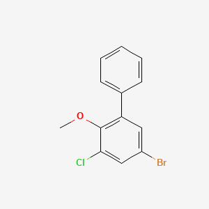 molecular formula C13H10BrClO B15502440 5-Bromo-3-chloro-2-methoxy-1,1'-biphenyl 