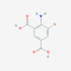 molecular formula C8H6BrNO4 B15502497 4-Amino-5-bromobenzene-1,3-dicarboxylic acid 