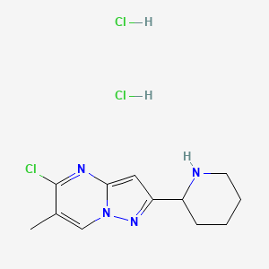 5-Chloro-6-methyl-2-piperidin-2-ylpyrazolo[1,5-a]pyrimidine;dihydrochloride