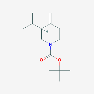 molecular formula C14H25NO2 B15502553 Tert-butyl 3-isopropyl-4-methylene-piperidine-1-carboxylate 