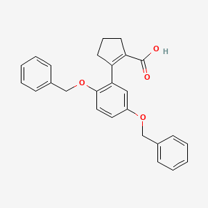 2-[2,5-Bis(benzyloxy)phenyl]cyclopent-1-ene-1-carboxylic acid