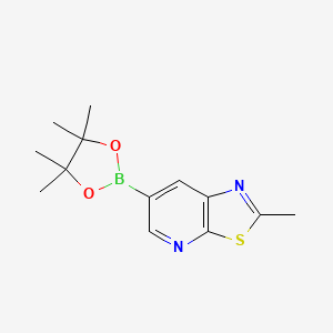 molecular formula C13H17BN2O2S B15502612 2-Methyl-6-(4,4,5,5-tetramethyl-1,3,2-dioxaborolan-2-yl)thiazolo[5,4-b]pyridine 