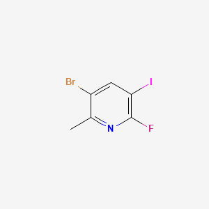 3-Bromo-6-fluoro-5-iodo-2-methylpyridine