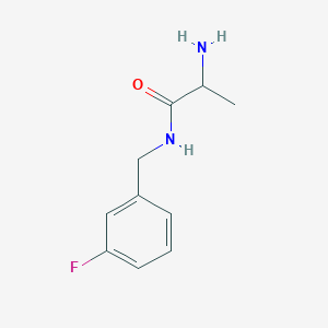 molecular formula C10H13FN2O B15502749 2-amino-N-[(3-fluorophenyl)methyl]propanamide 