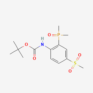 tert-Butyl (2-(dimethylphosphoryl)-4-(methylsulfonyl)phenyl)carbamate