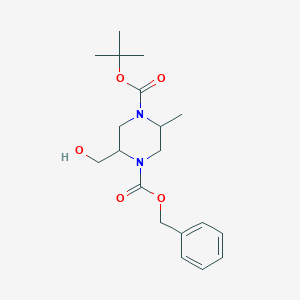 1-benzyl 4-tert-butyl (2R,5R)-2-(hydroxymethyl)-5-methylpiperazine-1,4-dicarboxylate