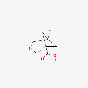 molecular formula C7H9FO3 B15502848 5-Fluoro-3-oxabicyclo[3.1.1]heptane-1-carboxylic acid 