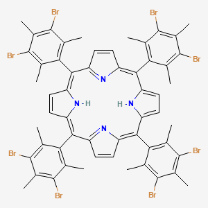 molecular formula C56H46Br8N4 B15502889 5,10,15,20-Tetrakis(3,5-dibromo-2,4,6-trimethylphenyl)-21H,23H-porphine 