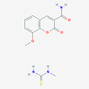 8-Methoxy-2-oxochromene-3-carboxamide;methylthiourea