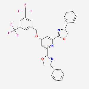 (4S,4'S)-2,2'-(4-((3,5-Bis(trifluoromethyl)benzyl)oxy)pyridine-2,6-diyl)bis(4-phenyl-4,5-dihydrooxazole)