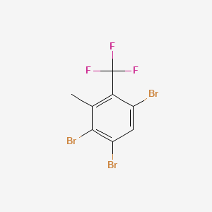 molecular formula C8H4Br3F3 B15502903 1,2,5-Tribromo-3-methyl-4-(trifluoromethyl)benzene 