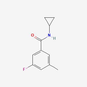 molecular formula C11H12FNO B15502970 N-cyclopropyl-3-fluoro-5-methylbenzamide 