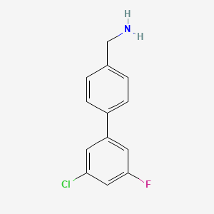 (3'-Chloro-5'-fluoro-[1,1'-biphenyl]-4-yl)methanamine