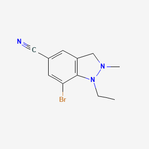 7-bromo-1-ethyl-2-methyl-1H-1,3-benzodiazole-5-carbonitrile