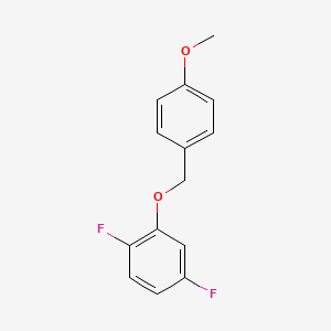 molecular formula C14H12F2O2 B15503046 1,4-Difluoro-2-((4-methoxybenzyl)oxy)benzene 