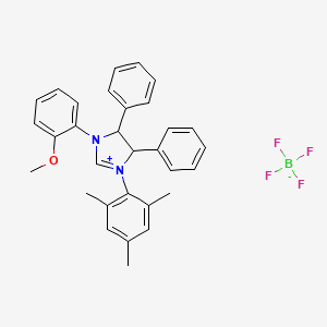 molecular formula C31H31BF4N2O B15503058 (4S,5S)-3-Mesityl-1-(2-methoxyphenyl)-4,5-diphenyl-4,5-dihydro-1H-imidazol-3-ium tetrafluoroborate 