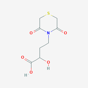 molecular formula C8H11NO5S B15503076 4-(3,5-Dioxothiomorpholin-4-yl)-2-hydroxybutanoic acid 