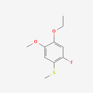 molecular formula C10H13FO2S B15503095 (4-Ethoxy-2-fluoro-5-methoxyphenyl)(methyl)sulfane 