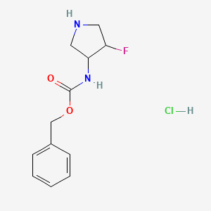 benzyl N-(4-fluoropyrrolidin-3-yl)carbamate;hydrochloride