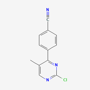 4-(2-Chloro-5-methylpyrimidin-4-yl)benzonitrile