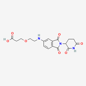 molecular formula C18H19N3O7 B15503194 Pomalidomide-5'-PEG1-C2-acid 