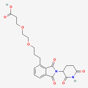 molecular formula C21H24N2O8 B15503200 Thalidomide-C3-O-PEG1-C2-acid 