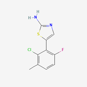 molecular formula C10H8ClFN2S B15503206 5-(2-Chloro-6-fluoro-3-methylphenyl)thiazol-2-amine 