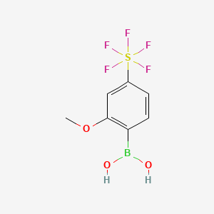 molecular formula C7H8BF5O3S B15503209 [2-Methoxy-4-(pentafluoro-sulfanyl)phenyl]boronic acid 