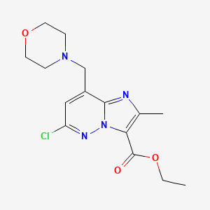 Ethyl 6-chloro-2-methyl-8-[(morpholin-4-yl)methyl]imidazo[1,2-b]pyridazine-3-carboxylate