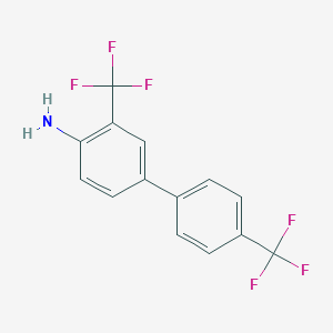 molecular formula C14H9F6N B15503240 4-Amino-3,4'-bis(trifluoromethyl)biphenyl 