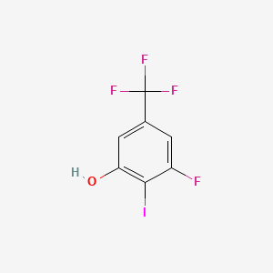 molecular formula C7H3F4IO B15503249 3-Fluoro-2-iodo-5-(trifluoromethyl)phenol 