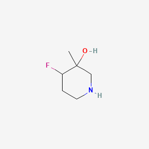 molecular formula C6H12FNO B15503270 4-Fluoro-3-methylpiperidin-3-ol 