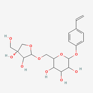 molecular formula C19H26O10 B15503276 P-Vinylphenyl O-[B-D-apiofuranosyl-(1-6)]-B-D-glucopyranoside 