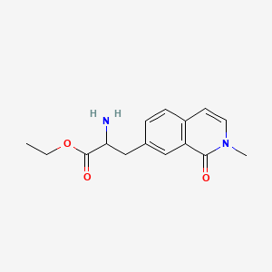 molecular formula C15H18N2O3 B15503288 Ethyl 2-amino-3-(2-methyl-1-oxo-7-isoquinolyl)propanoate 