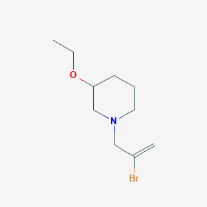 molecular formula C10H18BrNO B15503305 1-(2-Bromoallyl)-3-ethoxypiperidine 