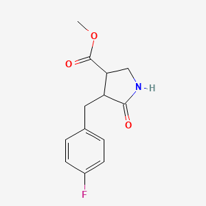 Methyl 4-(4-fluorobenzyl)-5-oxopyrrolidine-3-carboxylate