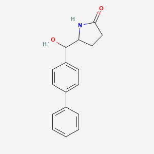 molecular formula C17H17NO2 B15503309 5-([1,1'-Biphenyl]-4-yl(hydroxy)methyl)pyrrolidin-2-one 