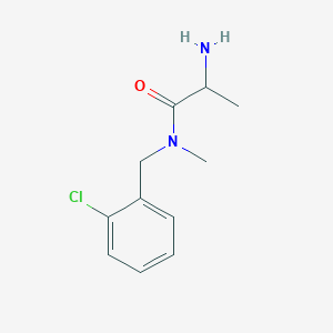 molecular formula C11H15ClN2O B15503340 2-amino-N-[(2-chlorophenyl)methyl]-N-methylpropanamide 