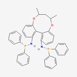 molecular formula C41H38N2O2P2 B15503370 N,N'-[(6R,8R,13aS)-7,8-Dihydro-6,8-dimethyl-6H-dibenzo[f,h][1,5]dioxonin-1,13-diyl]bis[P,P-diphenylphosphinous amide] 