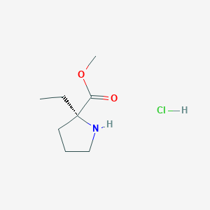 molecular formula C8H16ClNO2 B15503372 methyl (2S)-2-ethylpyrrolidine-2-carboxylate;hydrochloride 