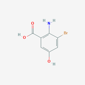 molecular formula C7H6BrNO3 B15503426 2-Amino-3-bromo-5-hydroxybenzoic acid 