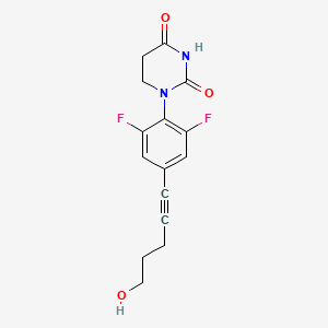 1-[2,6-Difluoro-4-(5-hydroxypent-1-ynyl)phenyl]hexahydropyrimidine-2,4-dione