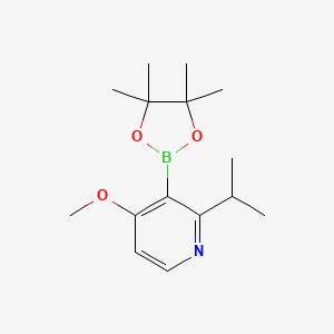 molecular formula C15H24BNO3 B15503443 2-Isopropyl-4-methoxy-3-(4,4,5,5-tetramethyl-1,3,2-dioxaborolan-2-yl)pyridine 