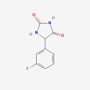 molecular formula C9H7FN2O2 B15503450 5-(3-Fluorophenyl)imidazolidine-2,4-dione 