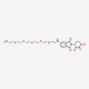 molecular formula C25H35N3O10 B15503457 Pomalidomide-5'-PEG6-OH 