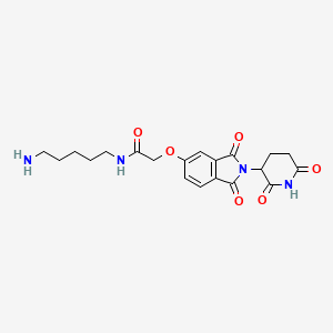 N-(5-aminopentyl)-2-[2-(2,6-dioxo-3-piperidyl)-1,3-dioxo-isoindolin-5-yl]oxy-acetamide