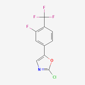 2-Chloro-5-(3-fluoro-4-(trifluoromethyl)phenyl)oxazole